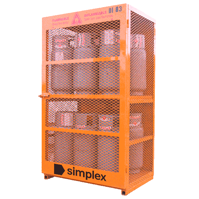 Safety cage for propane 12 bottles 33lb - vertical
