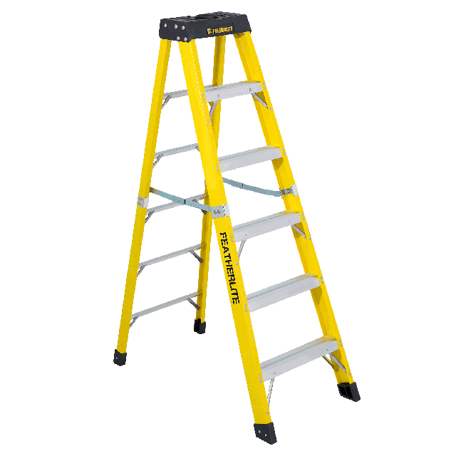 Fiberglass step ladder 6 ft
