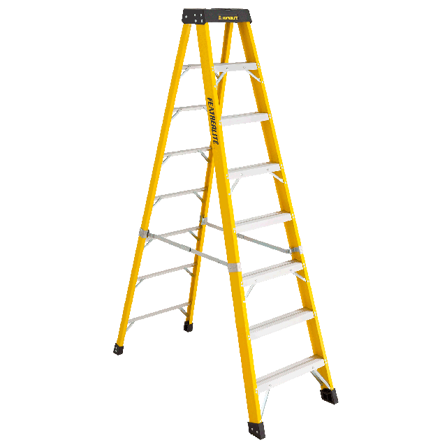 Fiberglass step ladder 8 ft