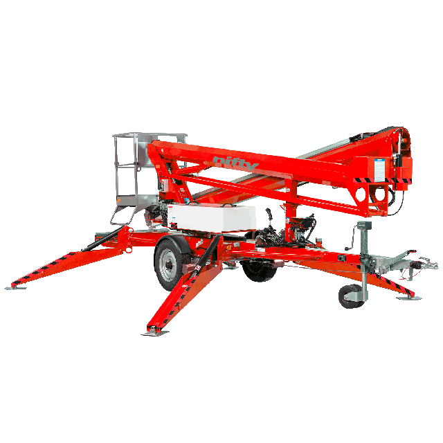 Towable articulating boom lift 50ft gas electric