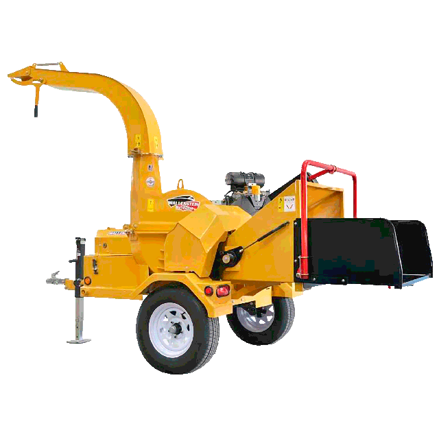 Trailer mounted wood chipper 6 in gas